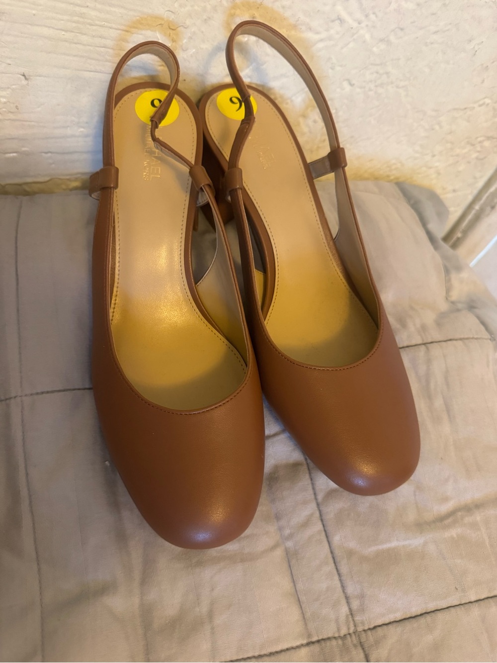 Michael kors Women's Slingback Round-Toe Flats in Brown clean